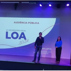 A Lei Orçamentária Anual (LOA) 2024 Campo Largo apresentada em Audiência Pública na Casa da Cultura